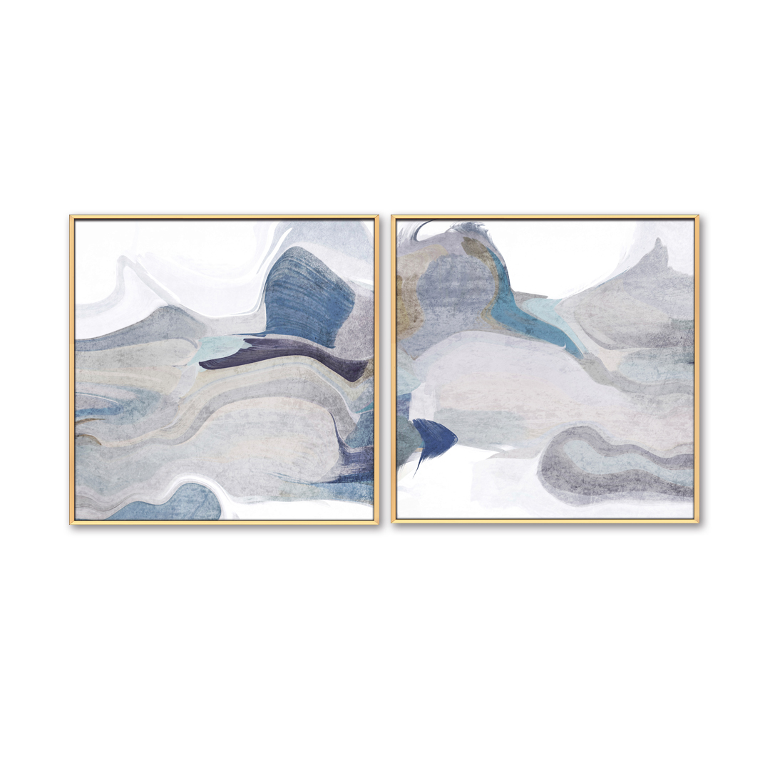 现代简约抽象系列壁画 餐厅装饰画玄关挂画 晶瓷画 双拼系列7
